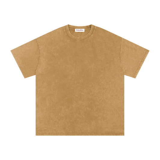 Snow Washed Oversized Cotton T-Shirt