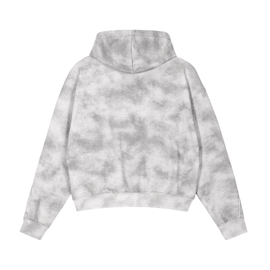 Dirty Washed Zip-Up Fleece Hoodie