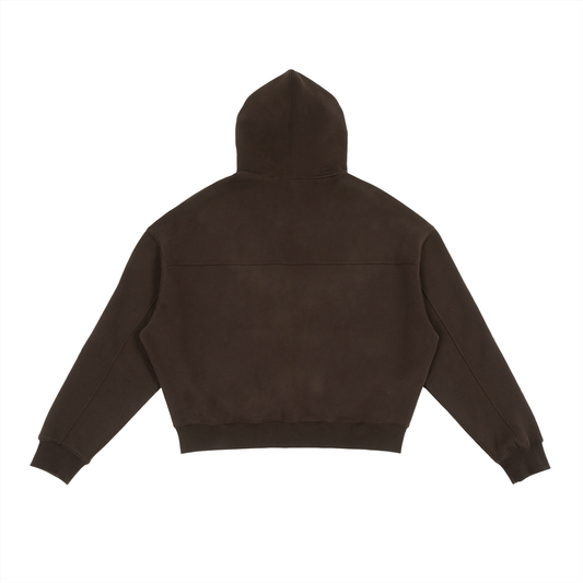 Fleece Zip-Up Boxy Hoodie