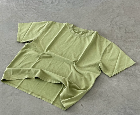 GREEN BOXY TEE